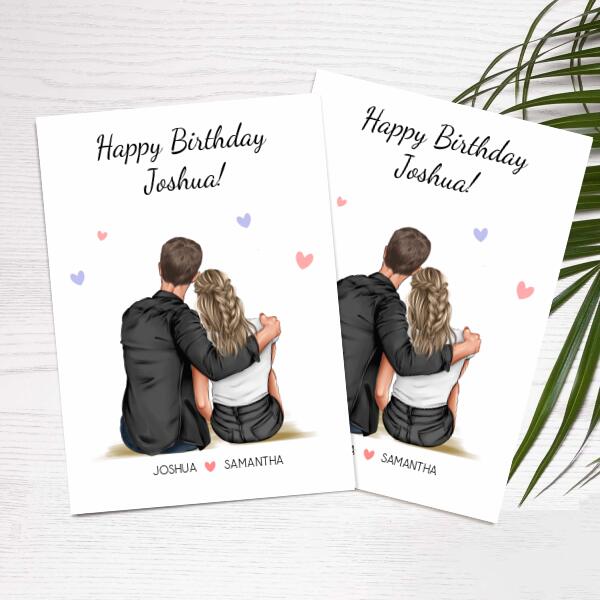 Happy Birthday Couple - Personalized Birthday Card