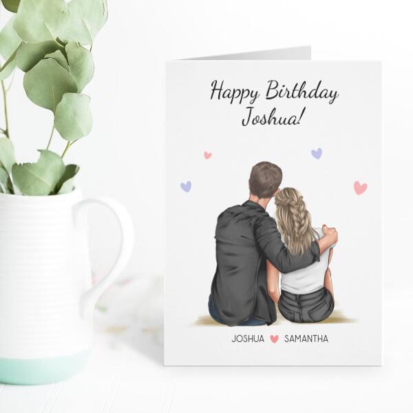 Happy Birthday Couple - Personalized Birthday Card