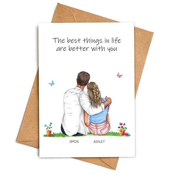 The Best Things in Life Are Better With You - Personalized Birthday Card