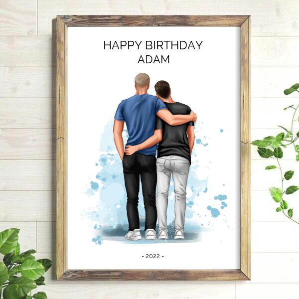 Happy Birthday To Him LGBT - Personalized Birthday Card