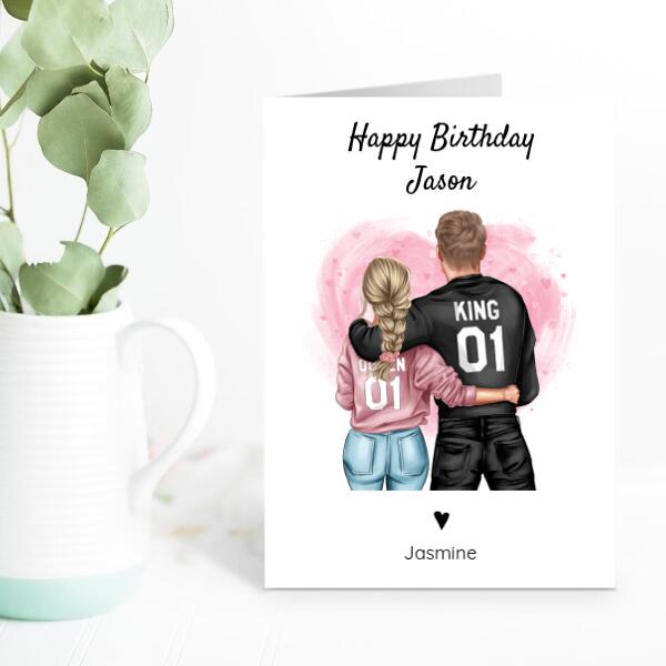 Happy Birthday to My King or Queen - Personalized Birthday Card