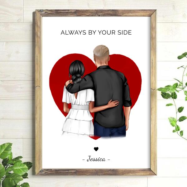Always By Your Side - For Couples - Personalized Card