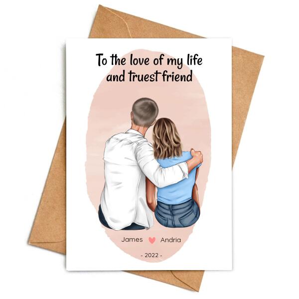 To My Truest Friend - For Couples - Personalized Card
