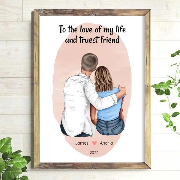 To My Truest Friend - For Couples - Personalized Card