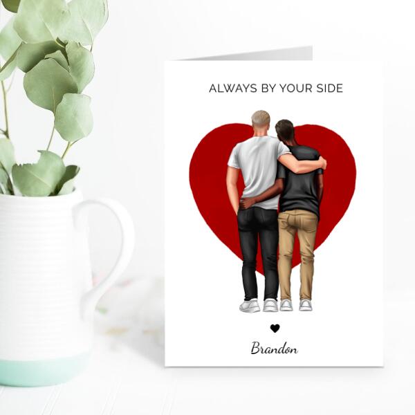 Always By Your Side - For LGBT Couples - Personalized Card