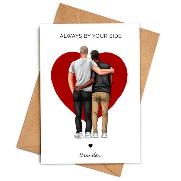 Always By Your Side - For LGBT Couples - Personalized Card
