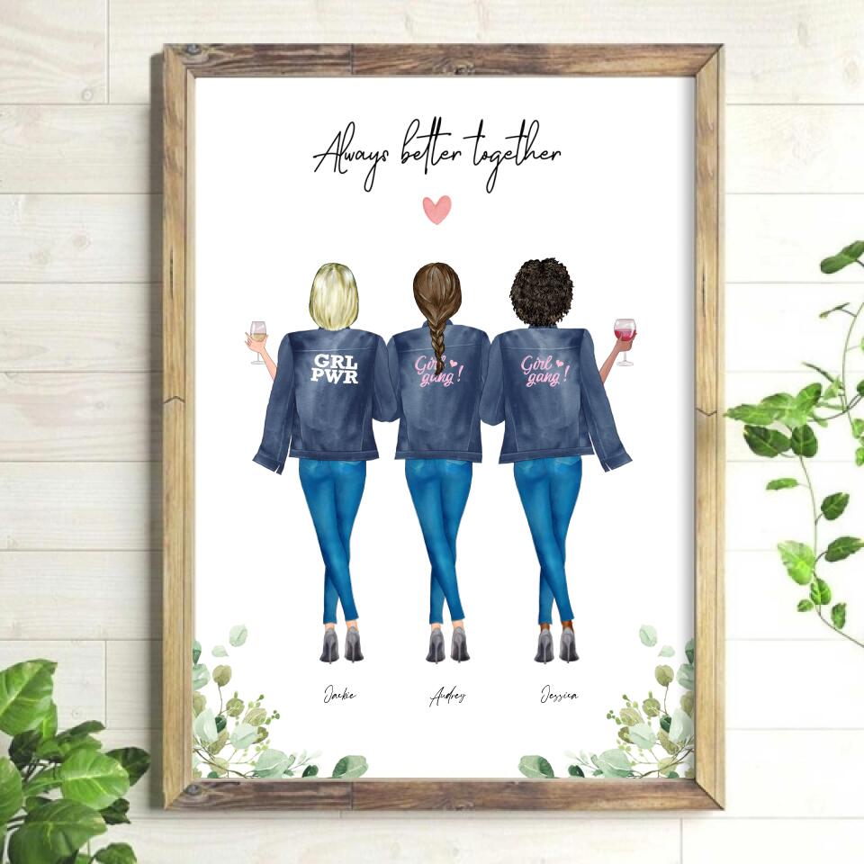 Always Better Together - For Girlfriends - Personalized Card