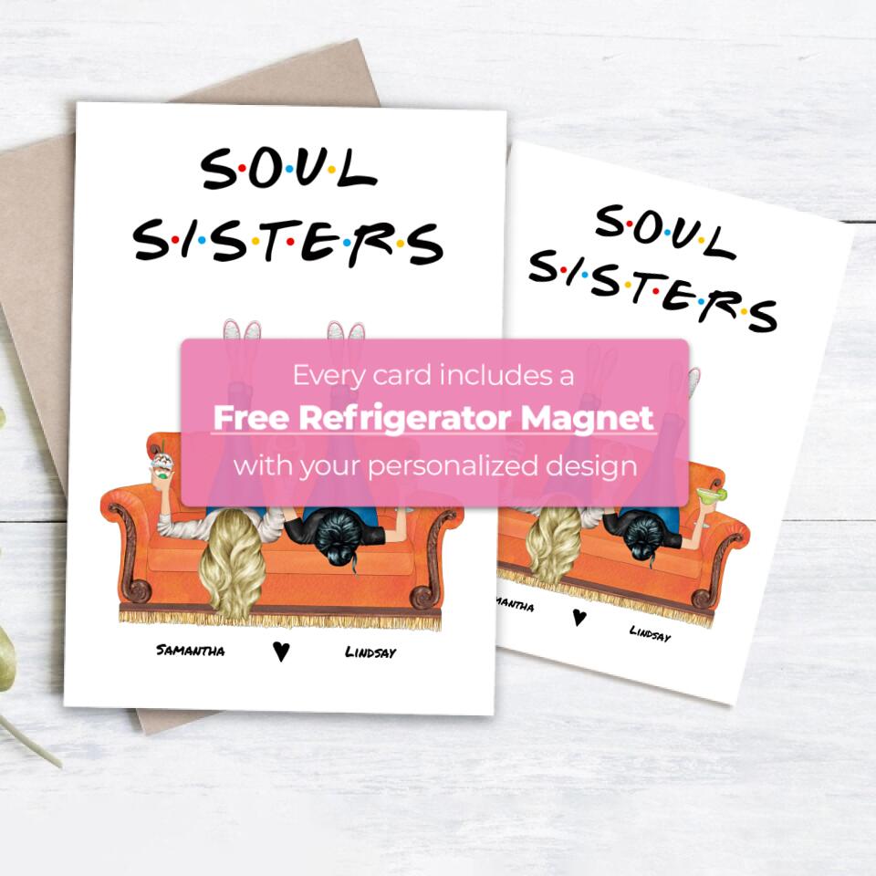 Soul Sisters - For Girlfriends - Personalized Card