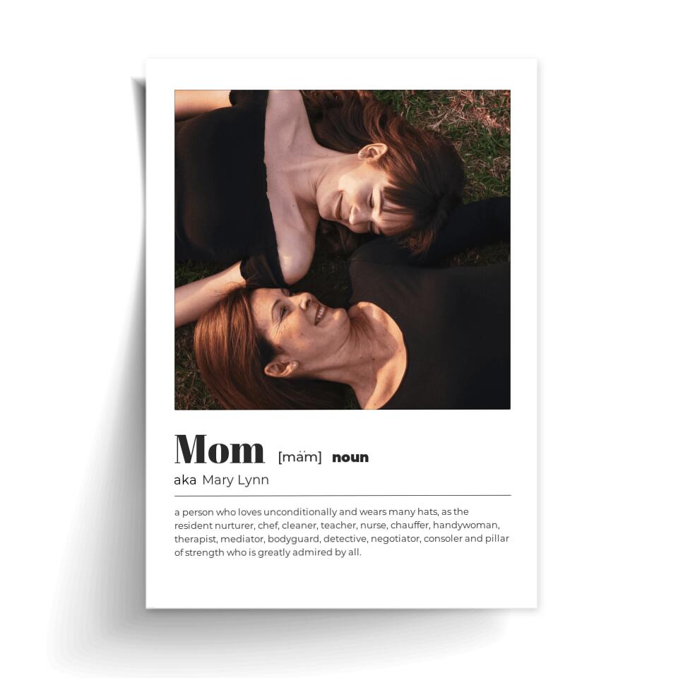 Definition of Mom For Any Occasion - Personalized Card