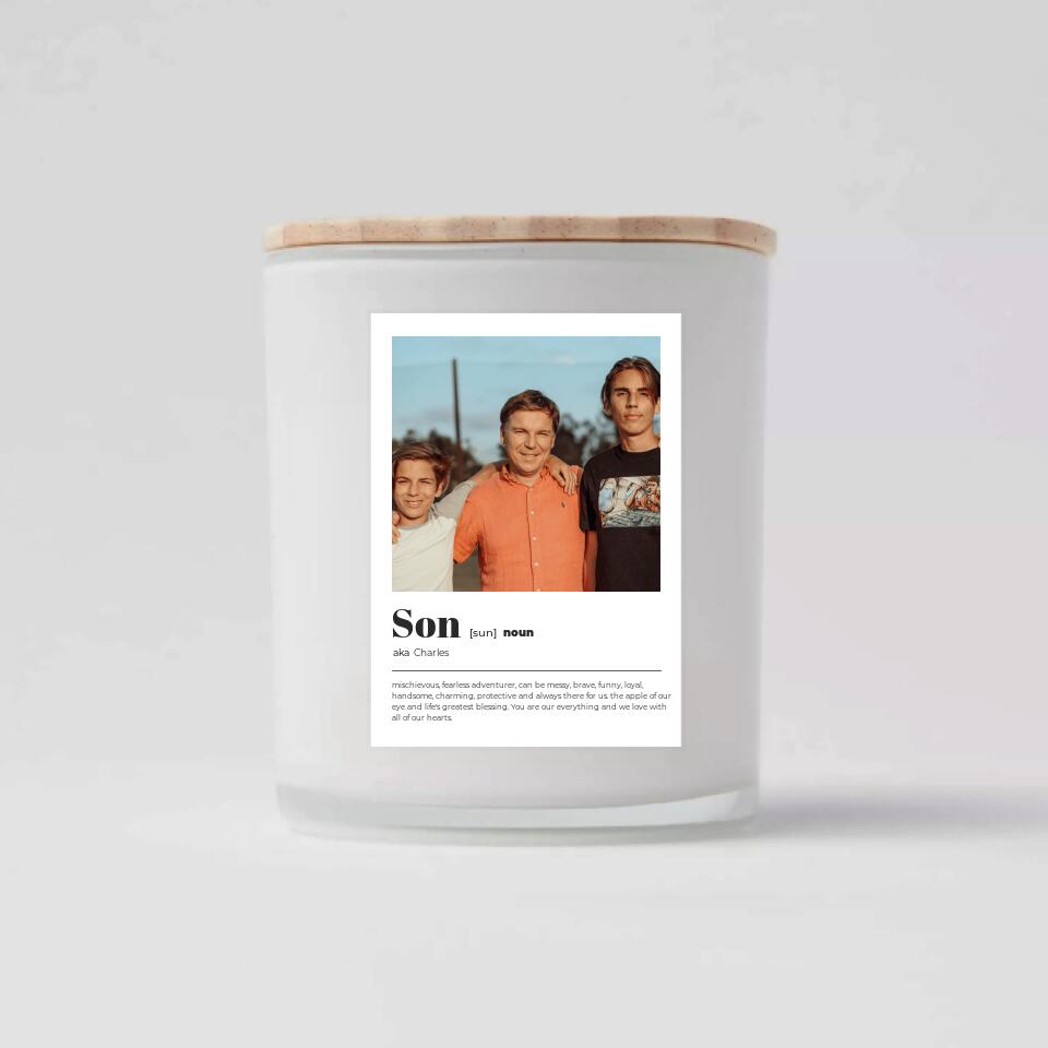 Definition of Son For Any Occasion - Personalized Card