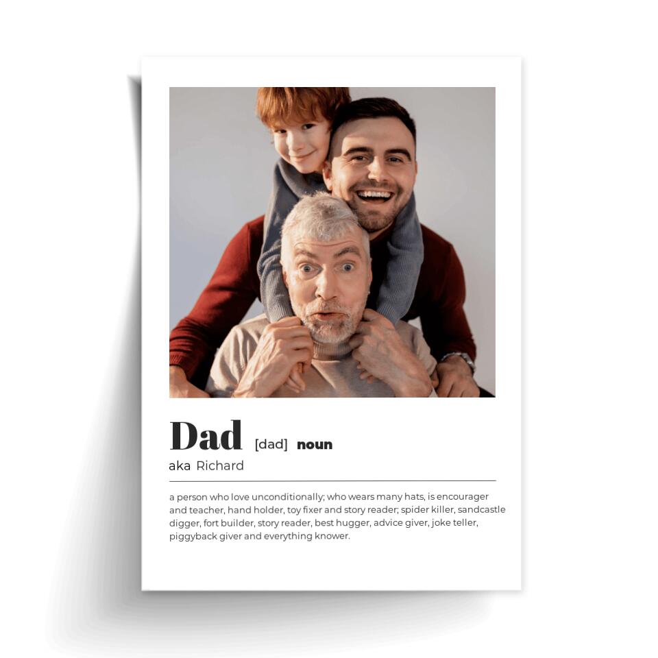 Definition of Dad For Any Occasion - Personalized Card