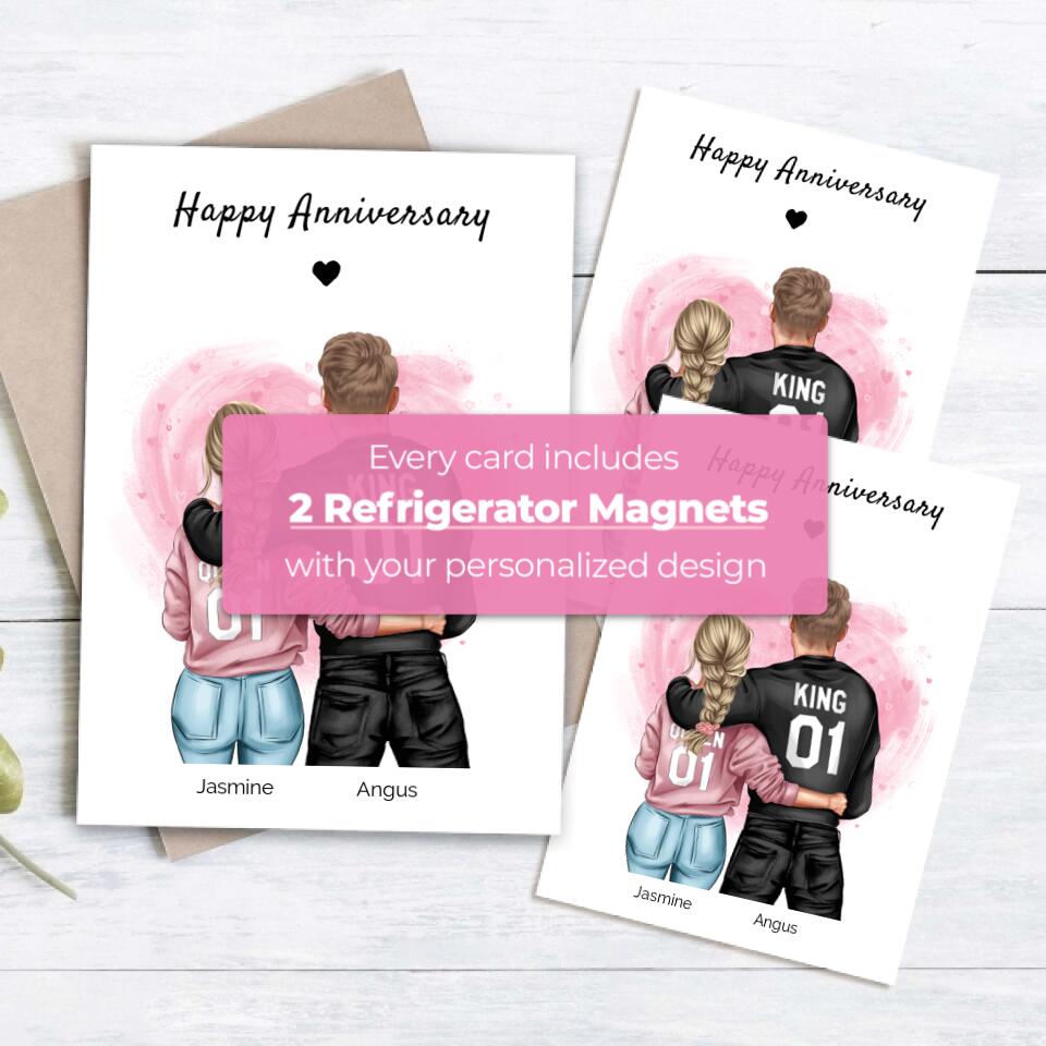 Happy Anniversary King And Queen - Personalized Anniversary Card