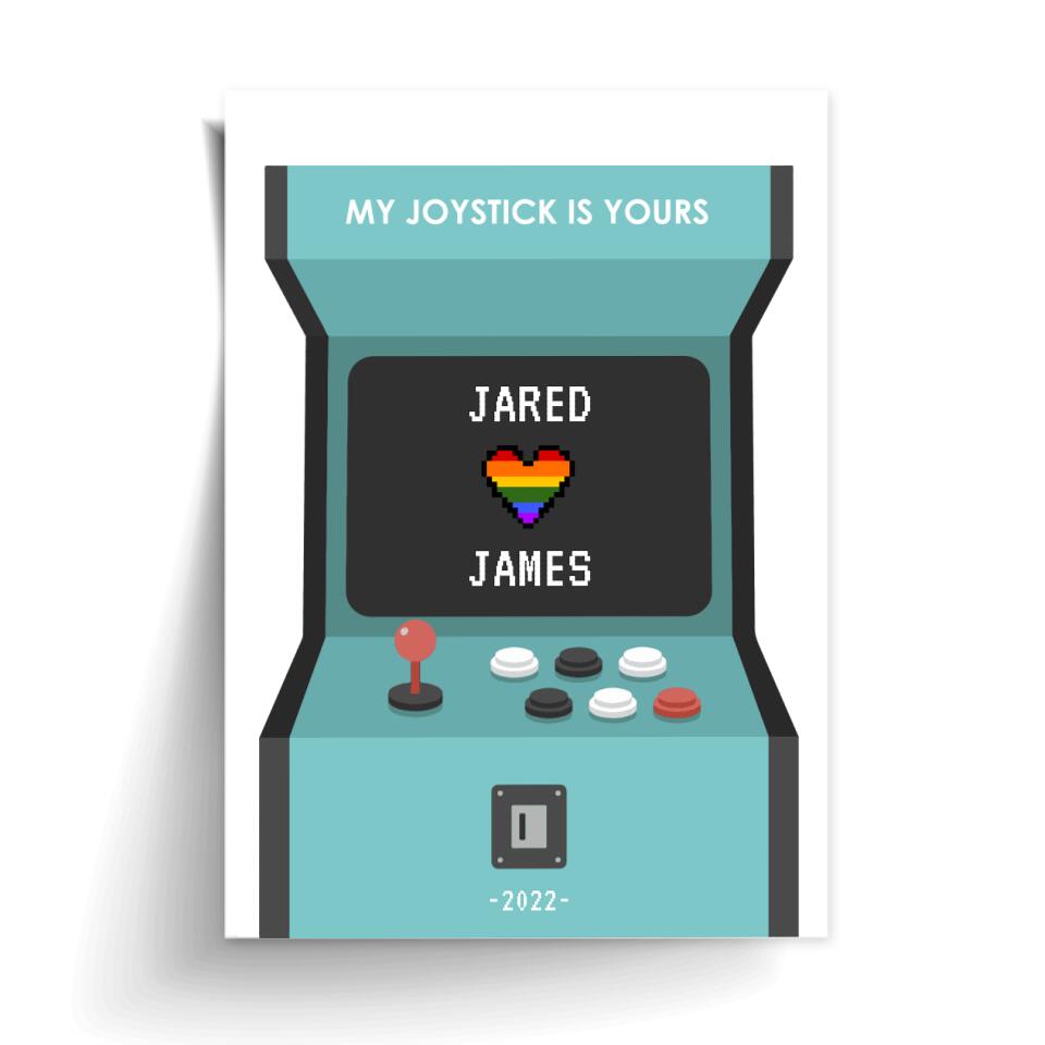 LGBT Anniversary Arcade Game - Personalized Anniversary Card