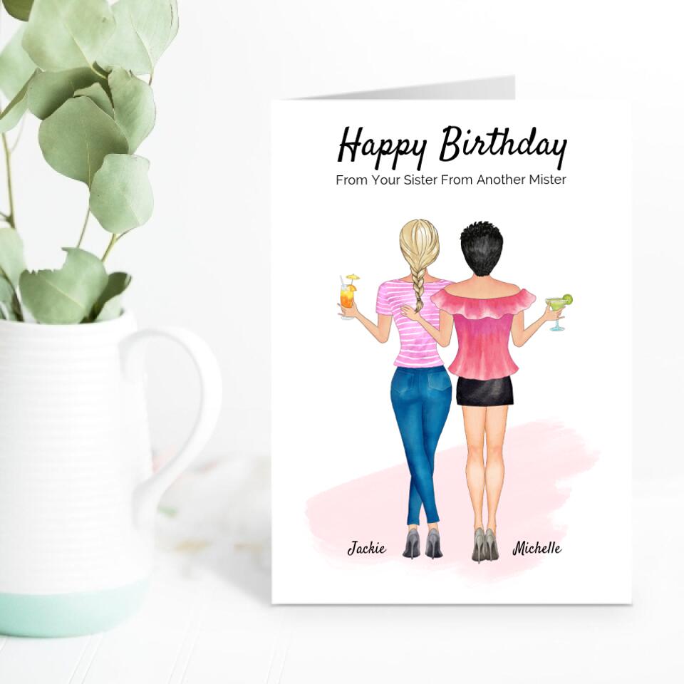 Beach Birthday Friends - Personalized Birthday Card