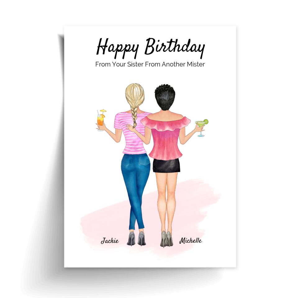 Beach Birthday Friends - Personalized Birthday Card
