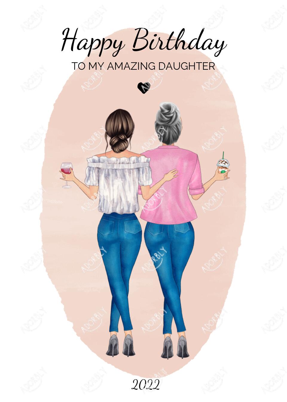 To My Amazing Daughter - Personalized Birthday Card